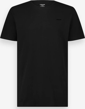 LEBASQ Shirt 'The Baker Crew Neck' in Black: front