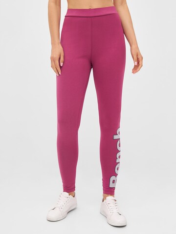 BENCH Skinny Leggings - rózsaszín: elől