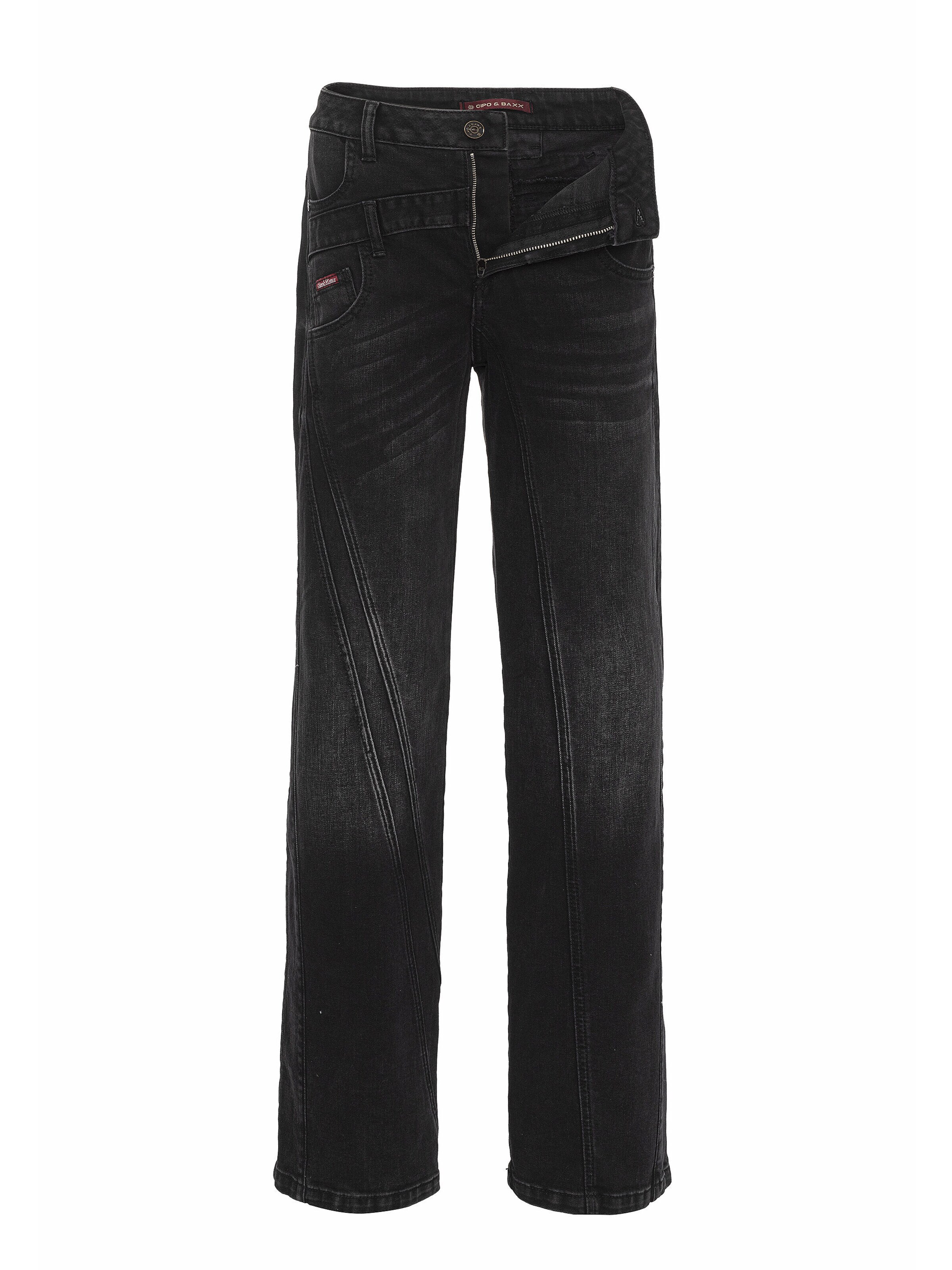 Loosefit Jean 'WD547' CIPO & BAXX en gris : devant
