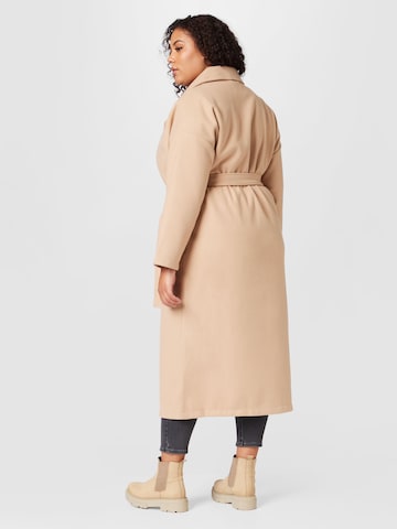 ABOUT YOU Curvy Between-Seasons Coat 'Giulia' in Beige