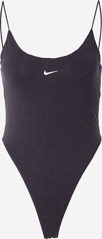 Nike Sportswear Koszula body w kolorze czarny: przód