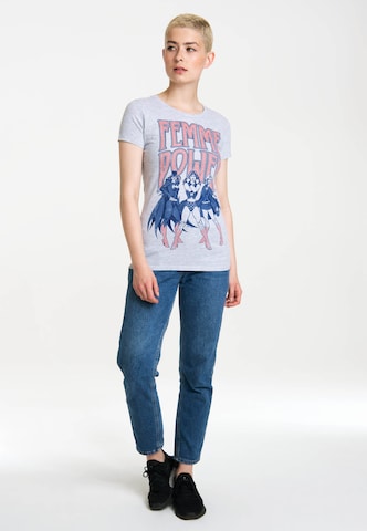 LOGOSHIRT Shirt 'Wonder Woman' in Grey