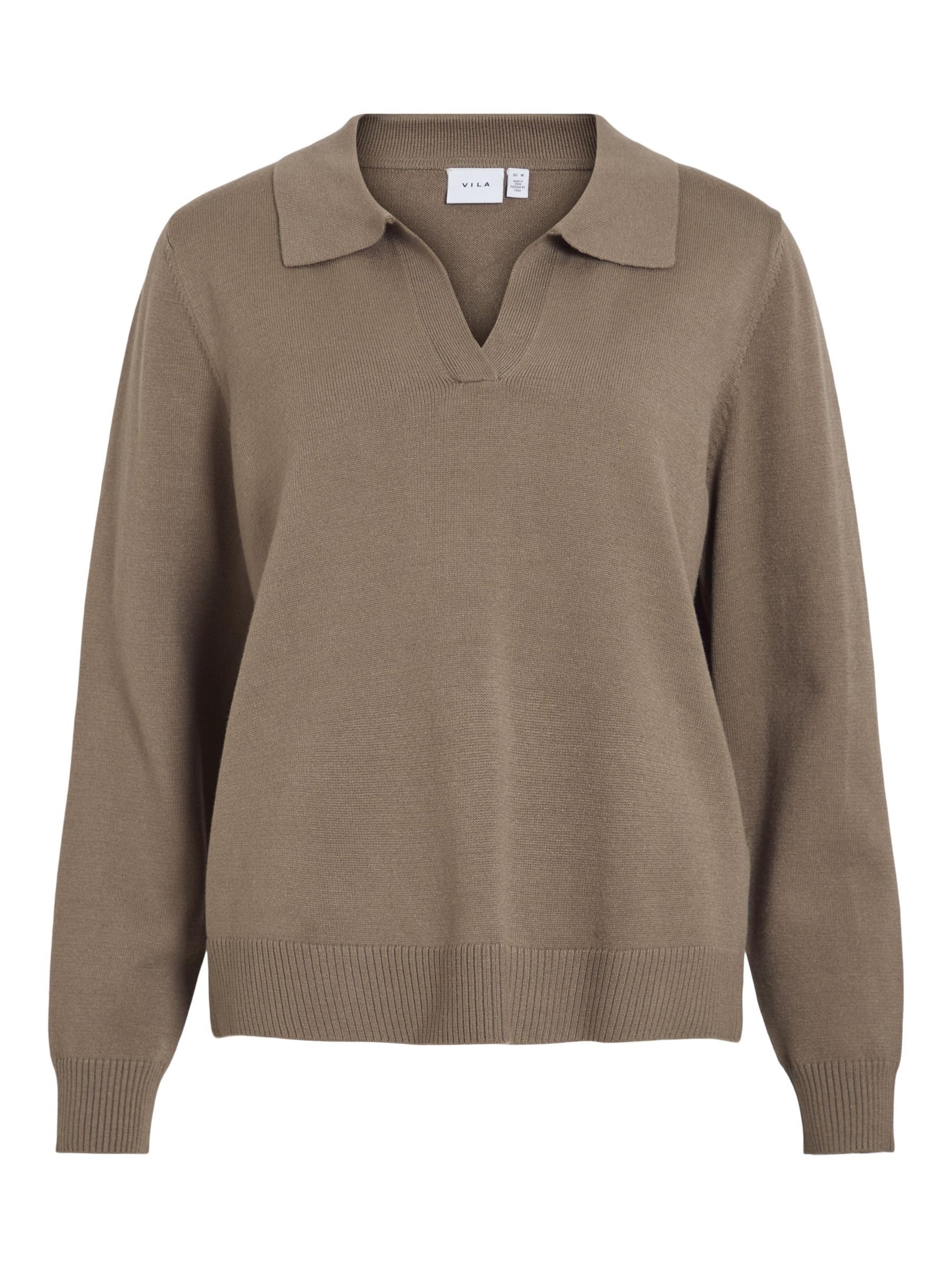 VILA Pullover in Braun: Vorderseite