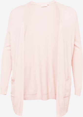 ONLY Carmakoma Knit Cardigan 'Esly' in Pink: front