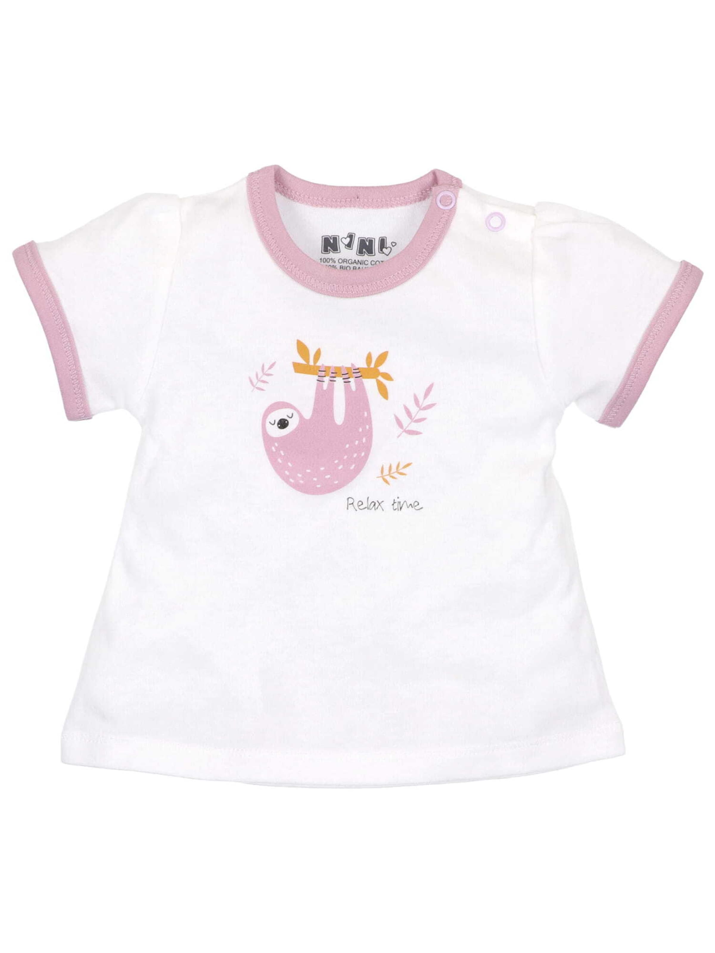 T-Shirt 'Faultier' NINI en blanc : devant