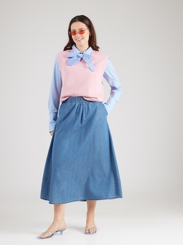ONLY Carmakoma - Falda 'CARBEA' en azul