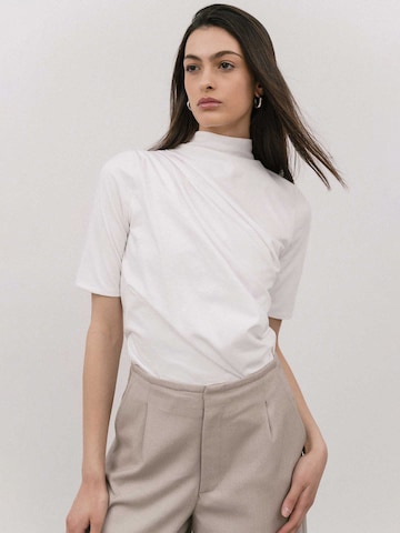 4TAILORS Shirt in Wit: voorkant