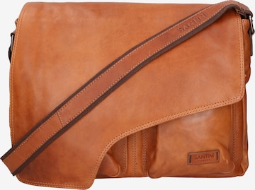 Santini Firenze Umhängetasche in Braun: Vorderseite