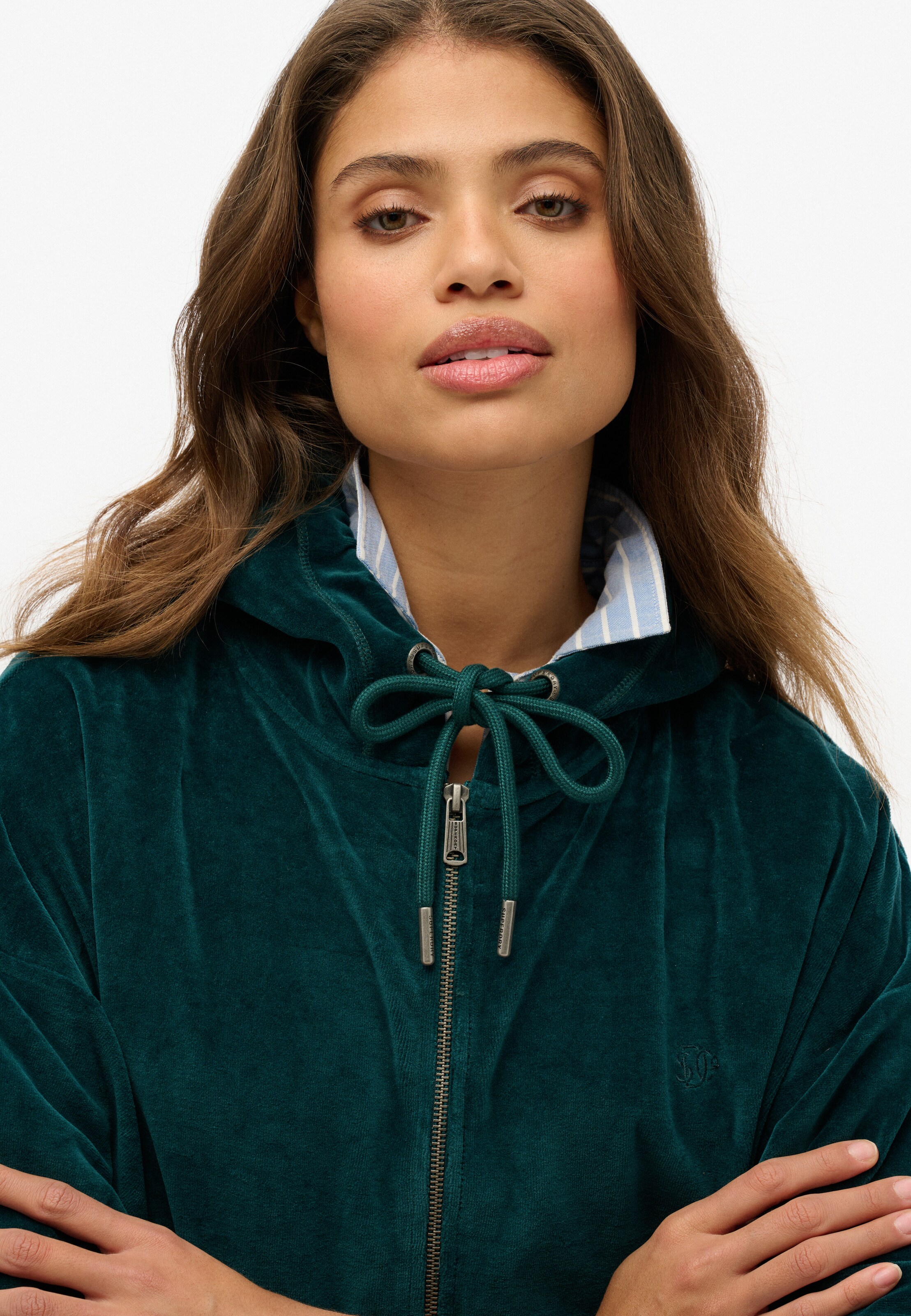 Superdry Zip-Up Hoodie in Green