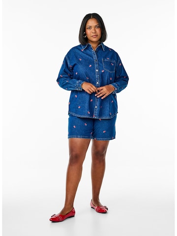 Zizzi Blouse 'Jeva' in Blauw
