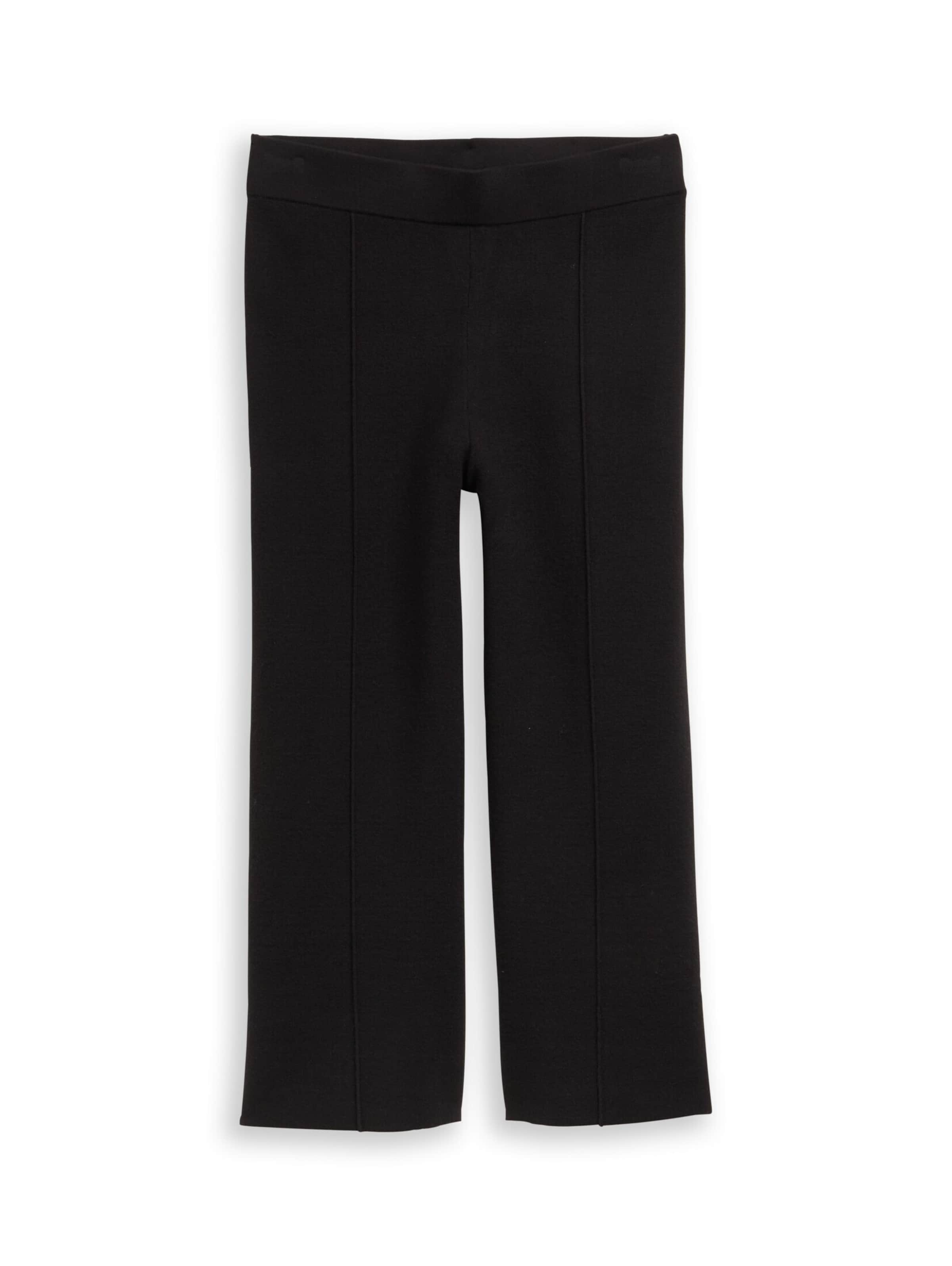TOM TAILOR Pleated Pants in Black: front