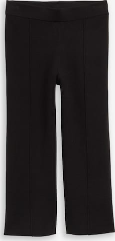 Wide Leg Pantalon à plis TOM TAILOR en noir : devant