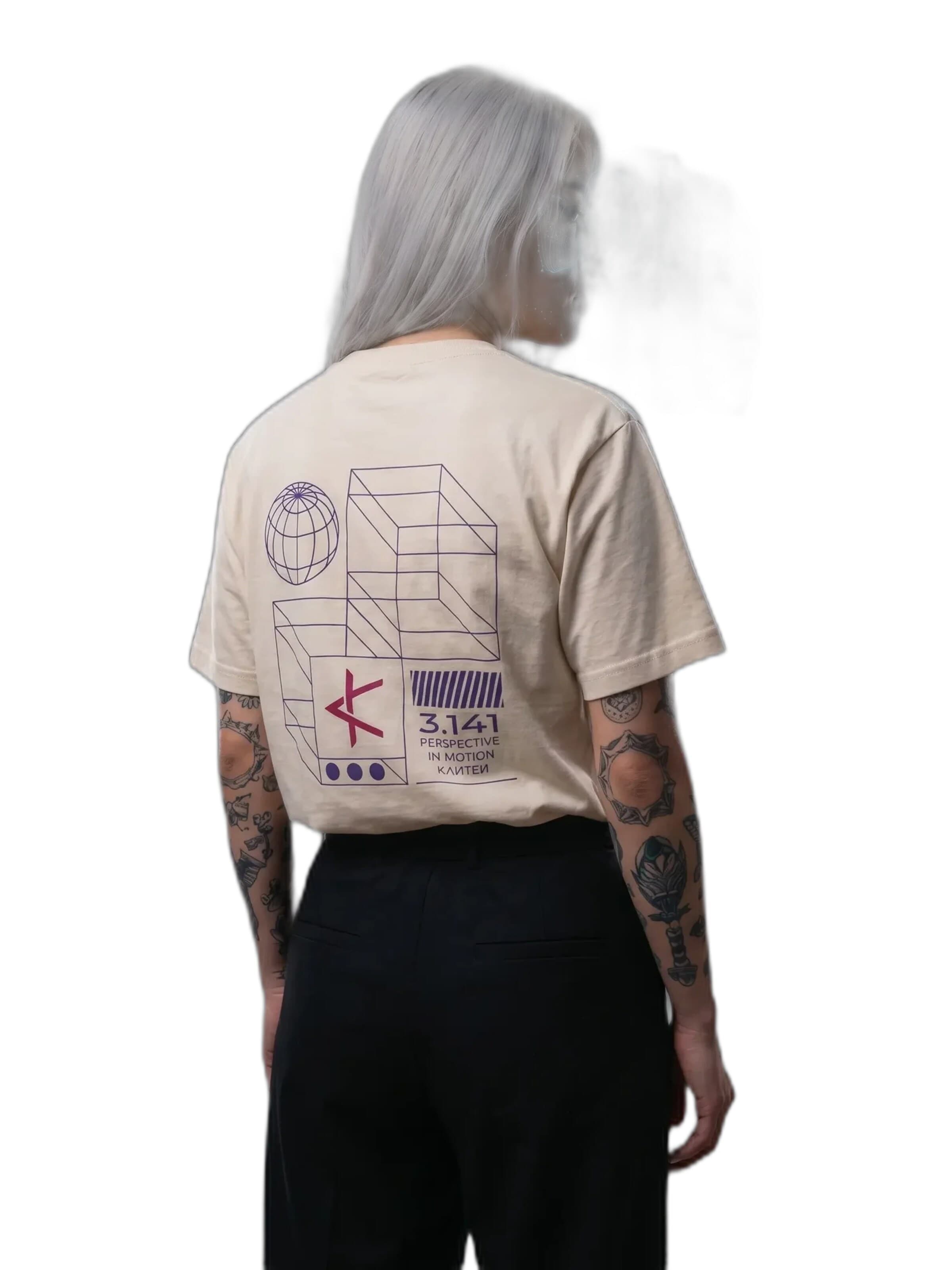Kanten Shirt 'T-Shirt Motion' in White: front