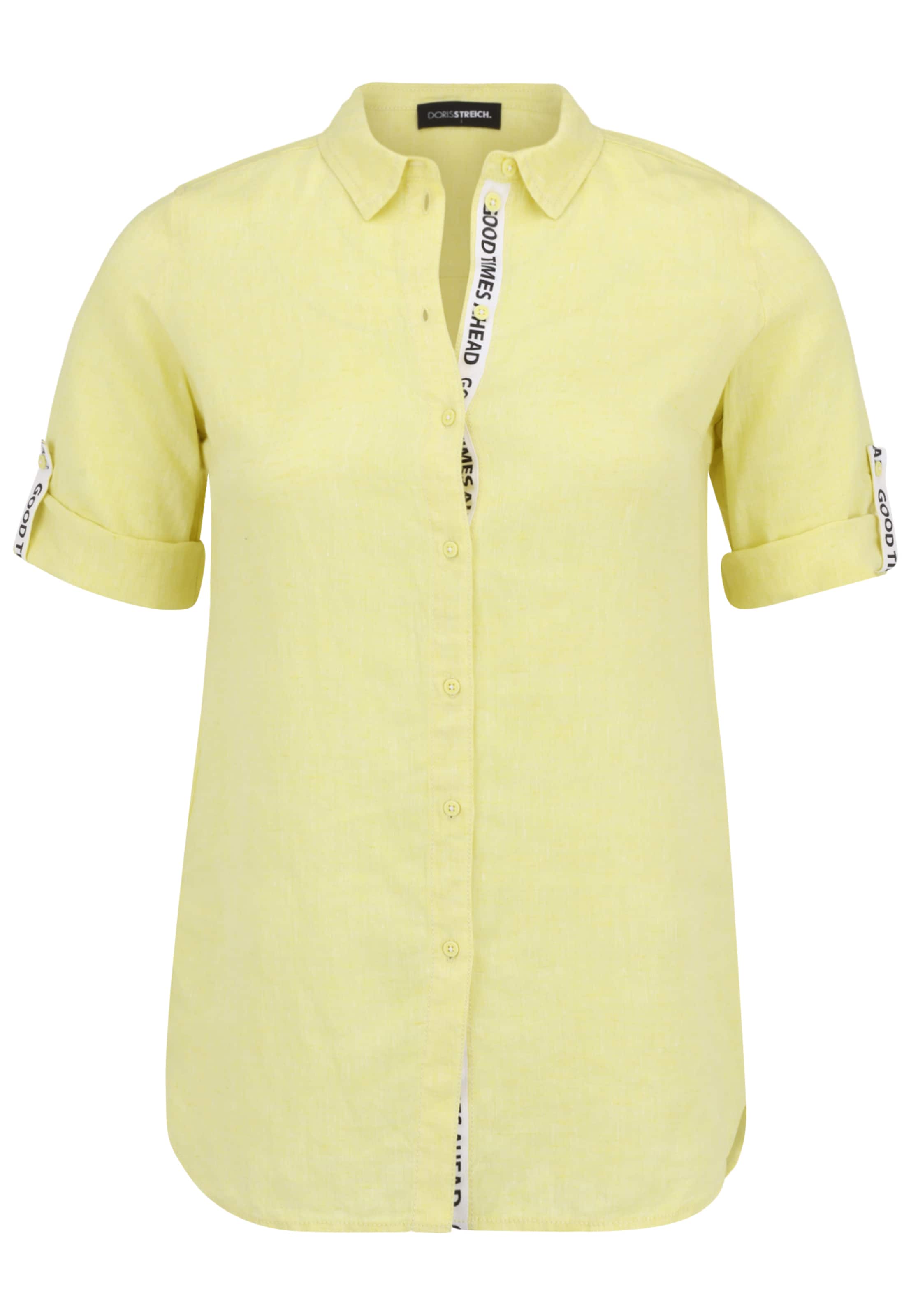 Frauen Große Größen Doris Streich Bluse mit Knopfleiste in Zitrone - SI41033