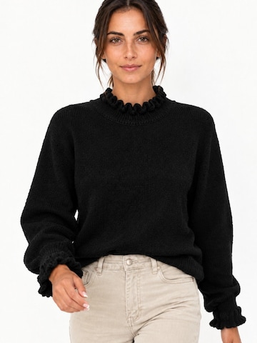 Pullover 'Camisola Belleza em Malha De Luz' di Fulgor in nero: frontale