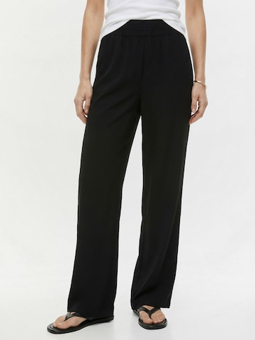 Everly Wide leg Παντελόνι σε μαύρο: μπροστά