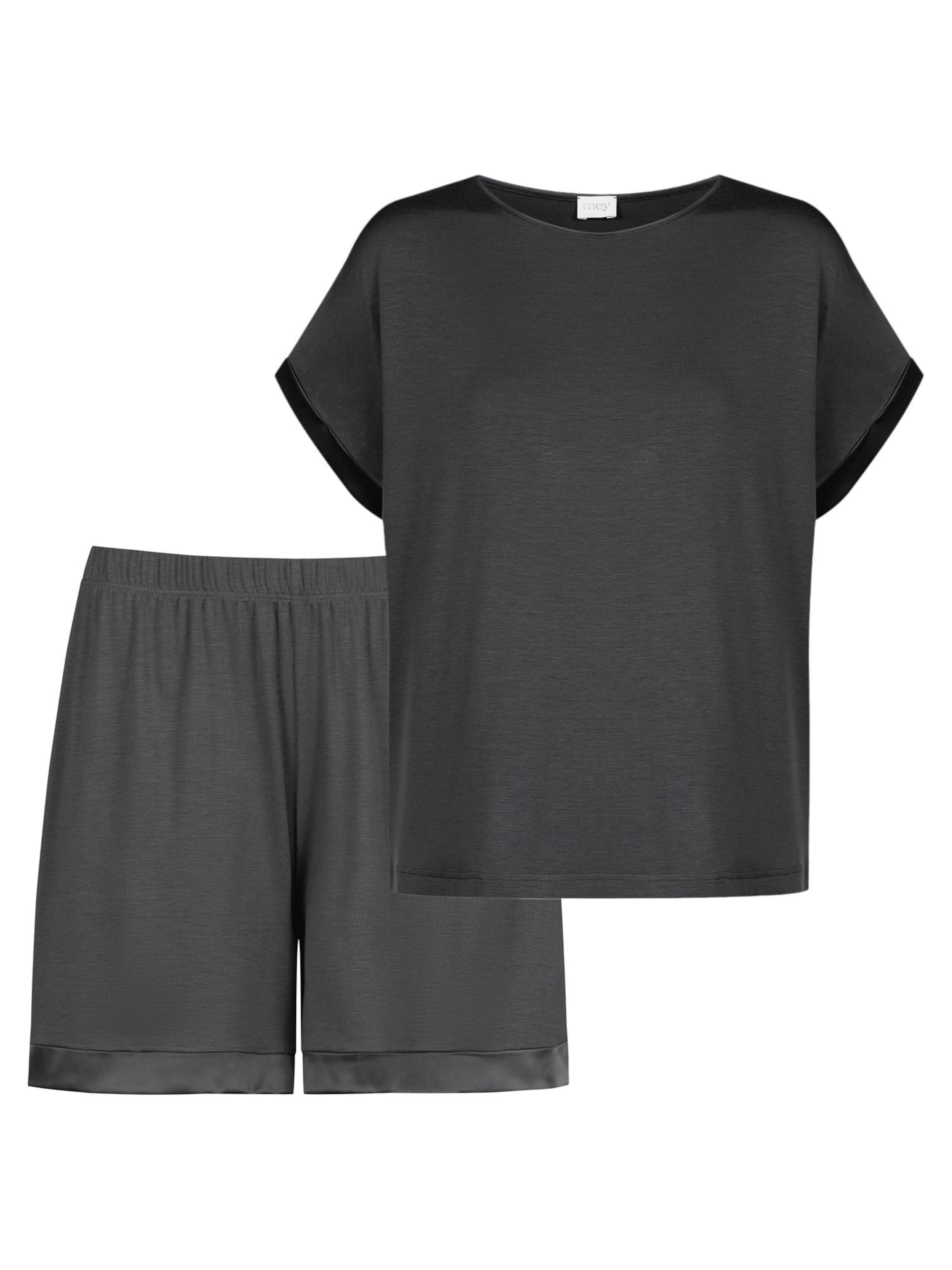 Mey Pyjama 'Pure Chic' in Grau: Vorderseite
