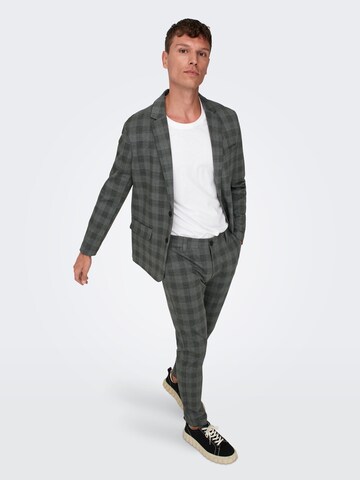 Coupe slim Veste de costume Only & Sons en gris