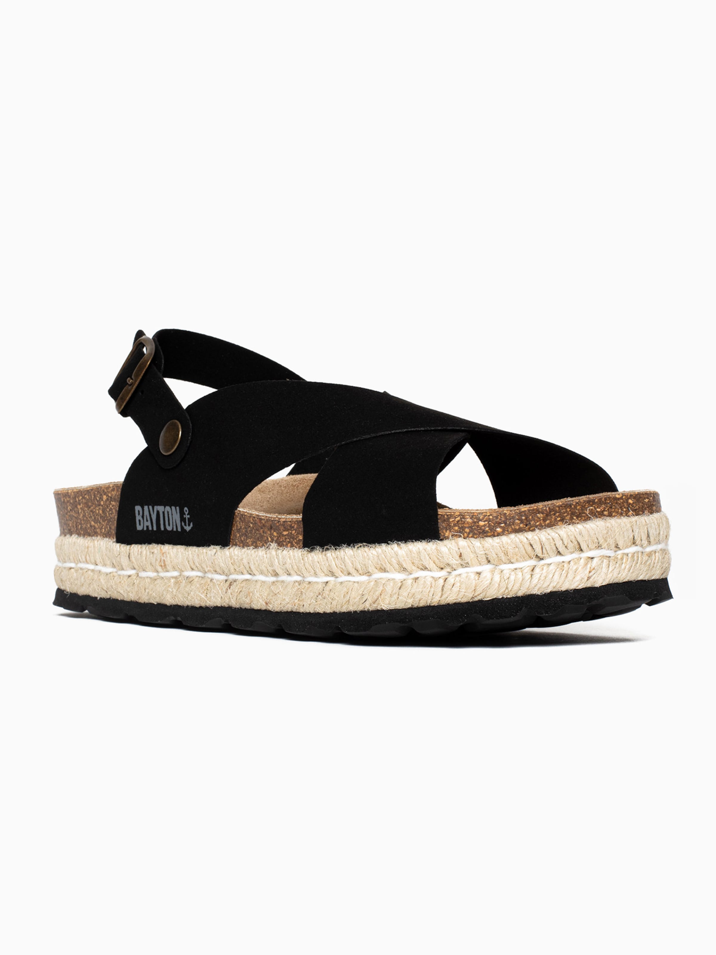 Bayton - Sandálias com tiras 'Leida' em preto
