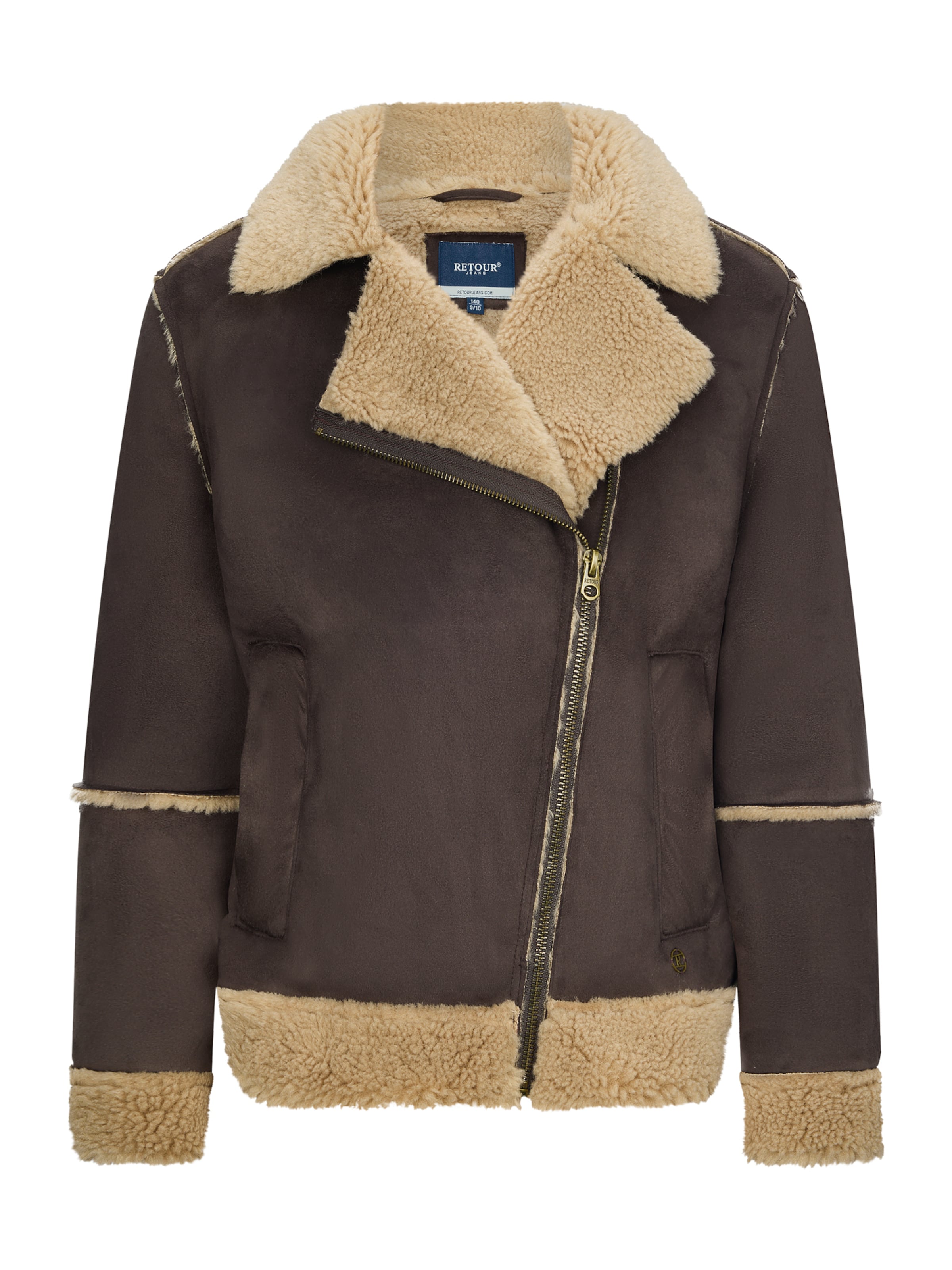 Retour Jeans Kevad-sügisjope 'Kris', värv pruun: eest vaates