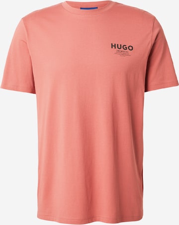 HUGO Majica 'Nesptee' | rdeča barva: sprednja stran