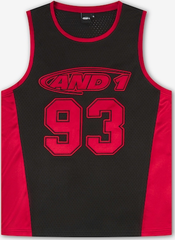 AND1Majica '93 Airtex' - crna boja: prednji dio