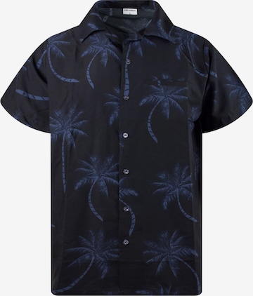 King Kameha Shirt 'Palmshadow' in Schwarz: Vorderseite