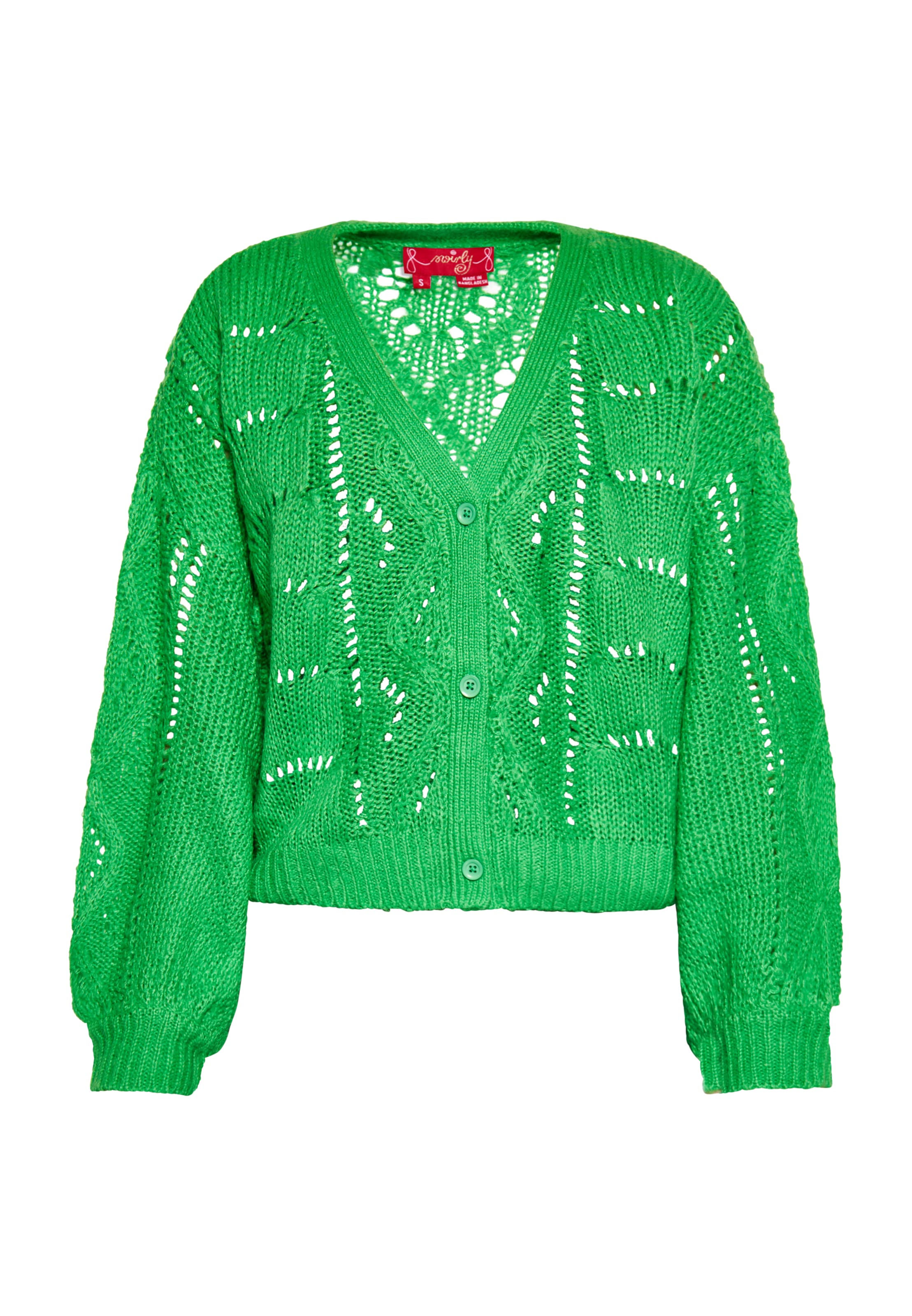 Cardigan swirly en vert : devant