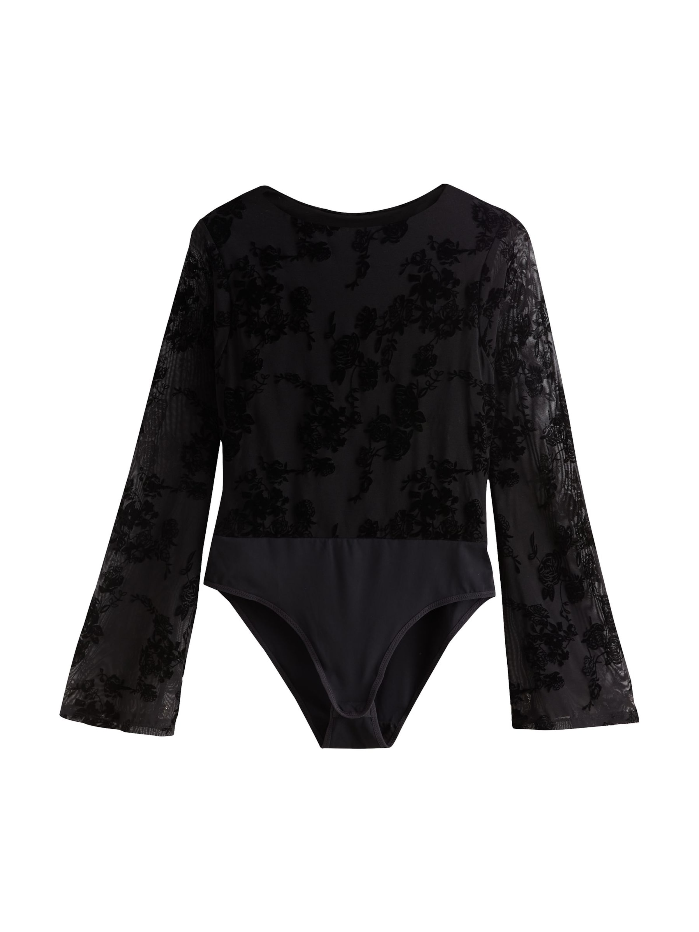 Tricou body de la Next pe negru: față