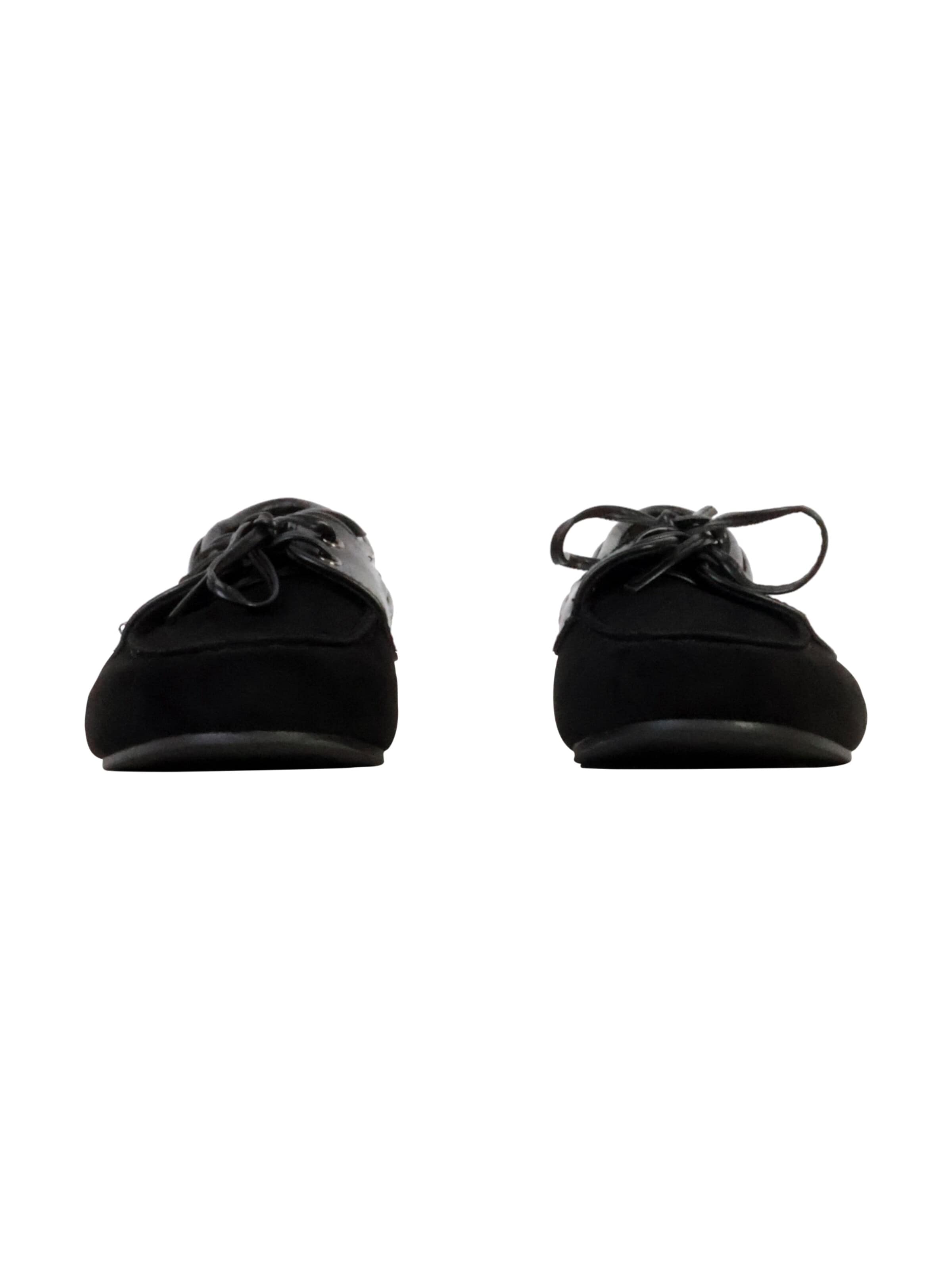 Joia Classic Flats 'Schnür-Mokassins' in Black