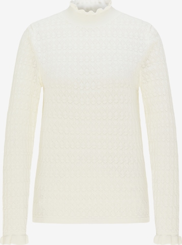 Pull-over faina en blanc : devant