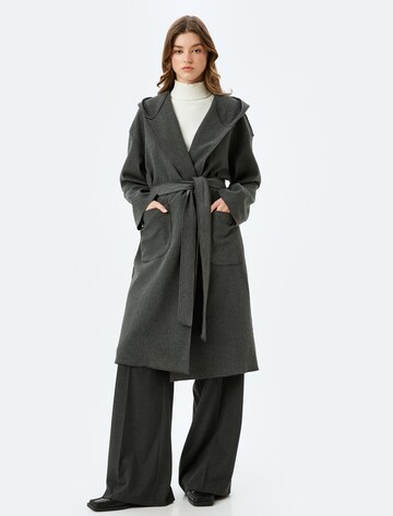 Koton Between-Seasons Coat in Grey: front