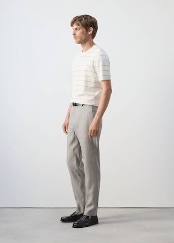 MANGO MAN Slim fit Chino Pants 'Oyster' in Grey