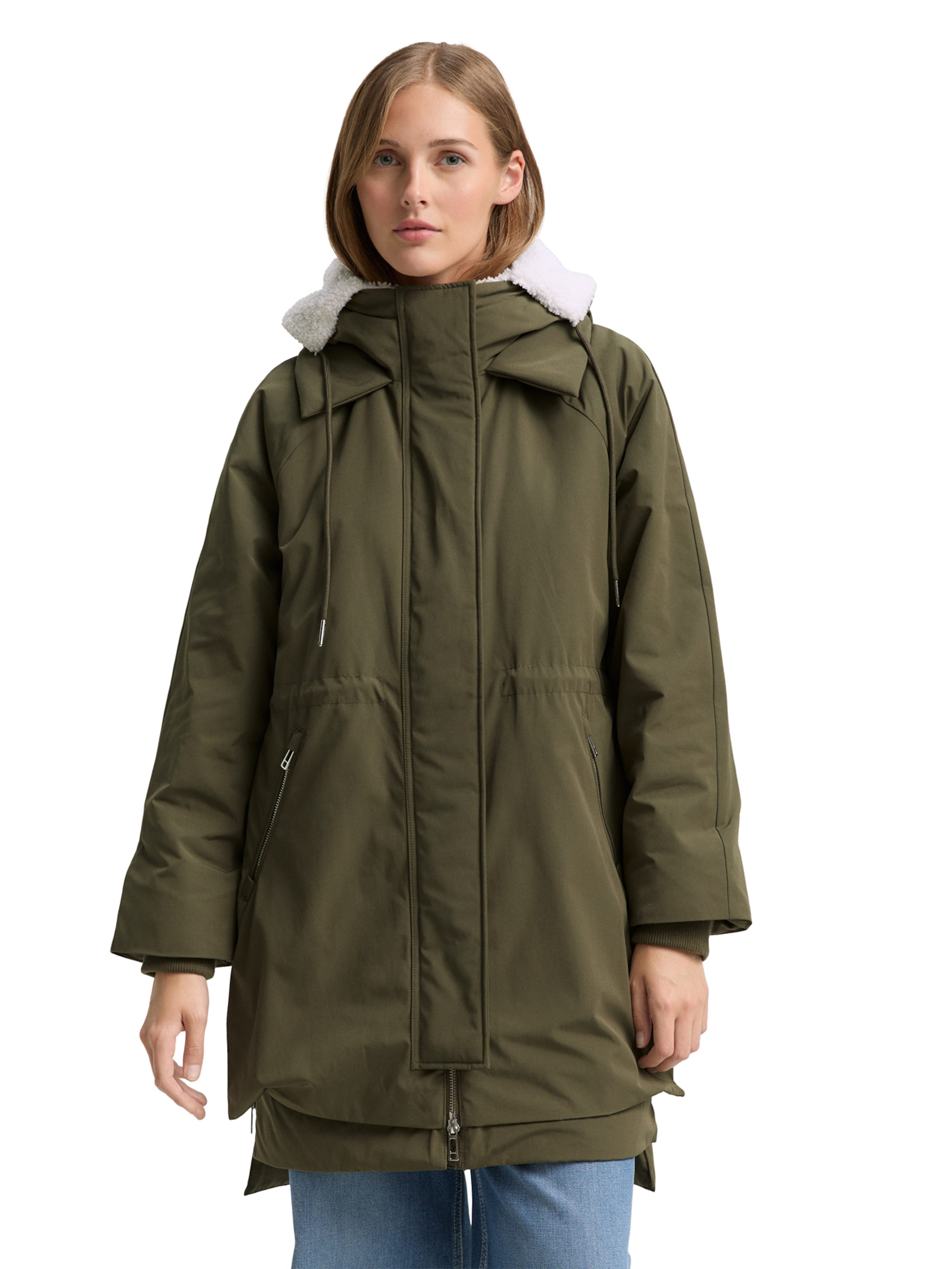 Parka d’hiver TOM TAILOR DENIM en vert : devant