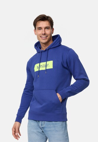 Sweat-shirt 'Buddy' smiler. en bleu