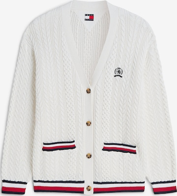 balta Tommy Jeans Kardiganas: priekis