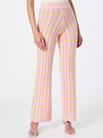 Damson Madder Boot cut Pants 'CLEMENCE' in Pink: front