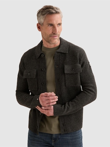 VANGUARD Gebreid vest 'Cardigan in wool with button closure' in Grijs: voorkant