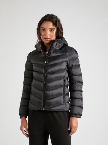 Superdry Winterjas 'Fuji' in Zwart: voorkant