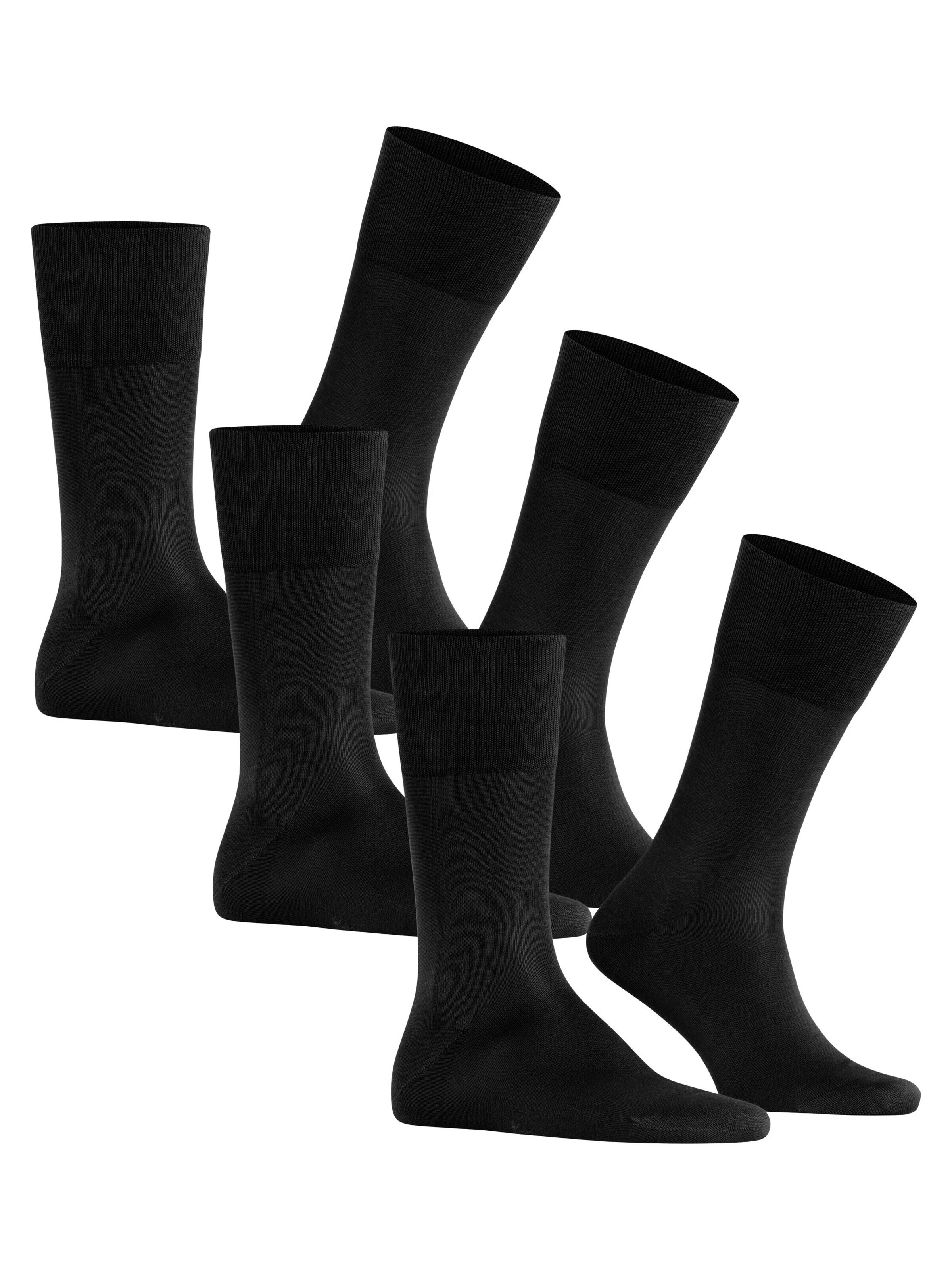 FALKE Socken 'Tiago 3-Pack'‌‌ in Schwarz