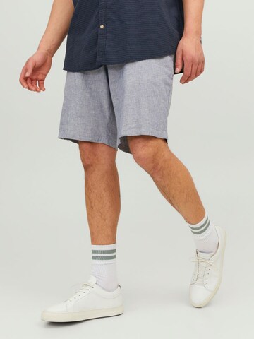 Jack & Jones Plus - Regular Calças chino 'Dave' em cinzento: frente