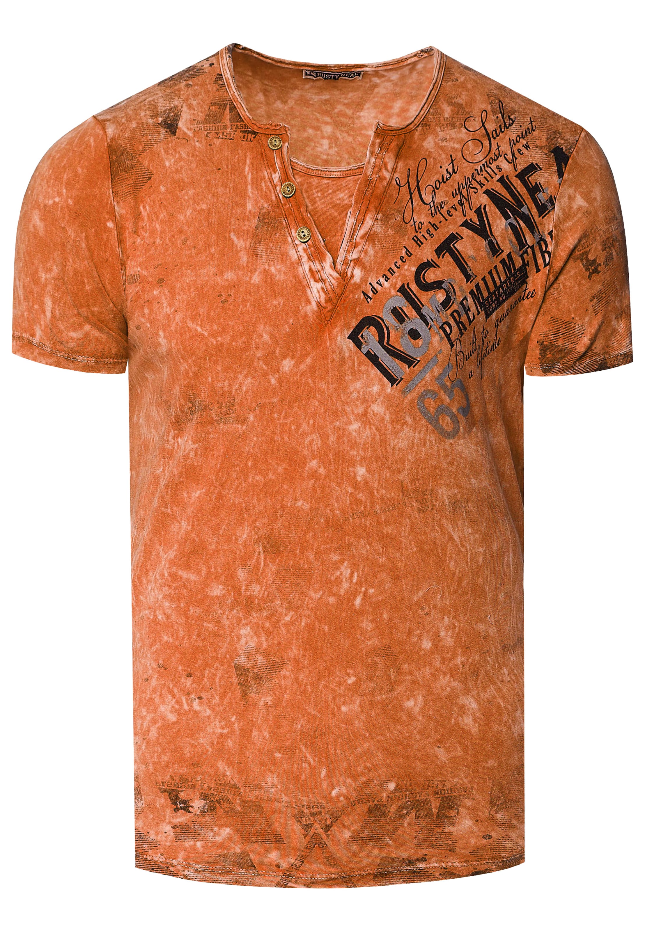 Rusty Neal Shirt in Orange: Vorderseite