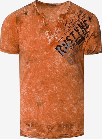 Rusty Neal Shirt in Oranje: voorkant