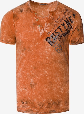 Rusty Neal Shirt in Oranje: voorkant