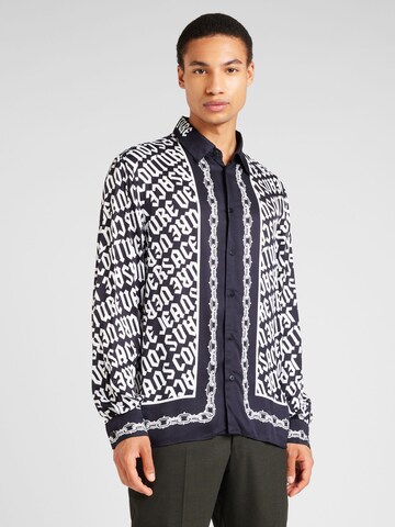Versace Jeans Couture Regular fit Πουκάμισο σε μπλε: μπροστά