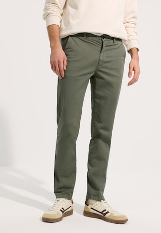 Street One MEN Slim fit Chino Pants in Green: front