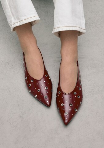 SACHA Ballerina met riempjes in Rood