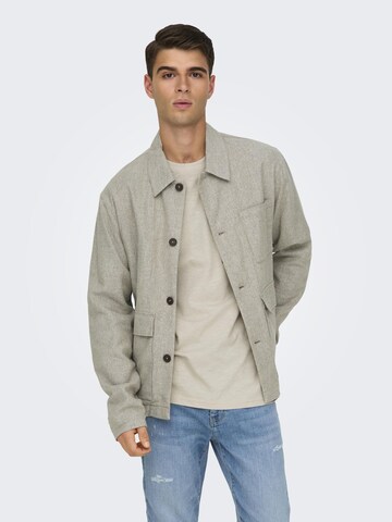 Only & Sons Tussenjas 'ONSKANE' in Beige: voorkant