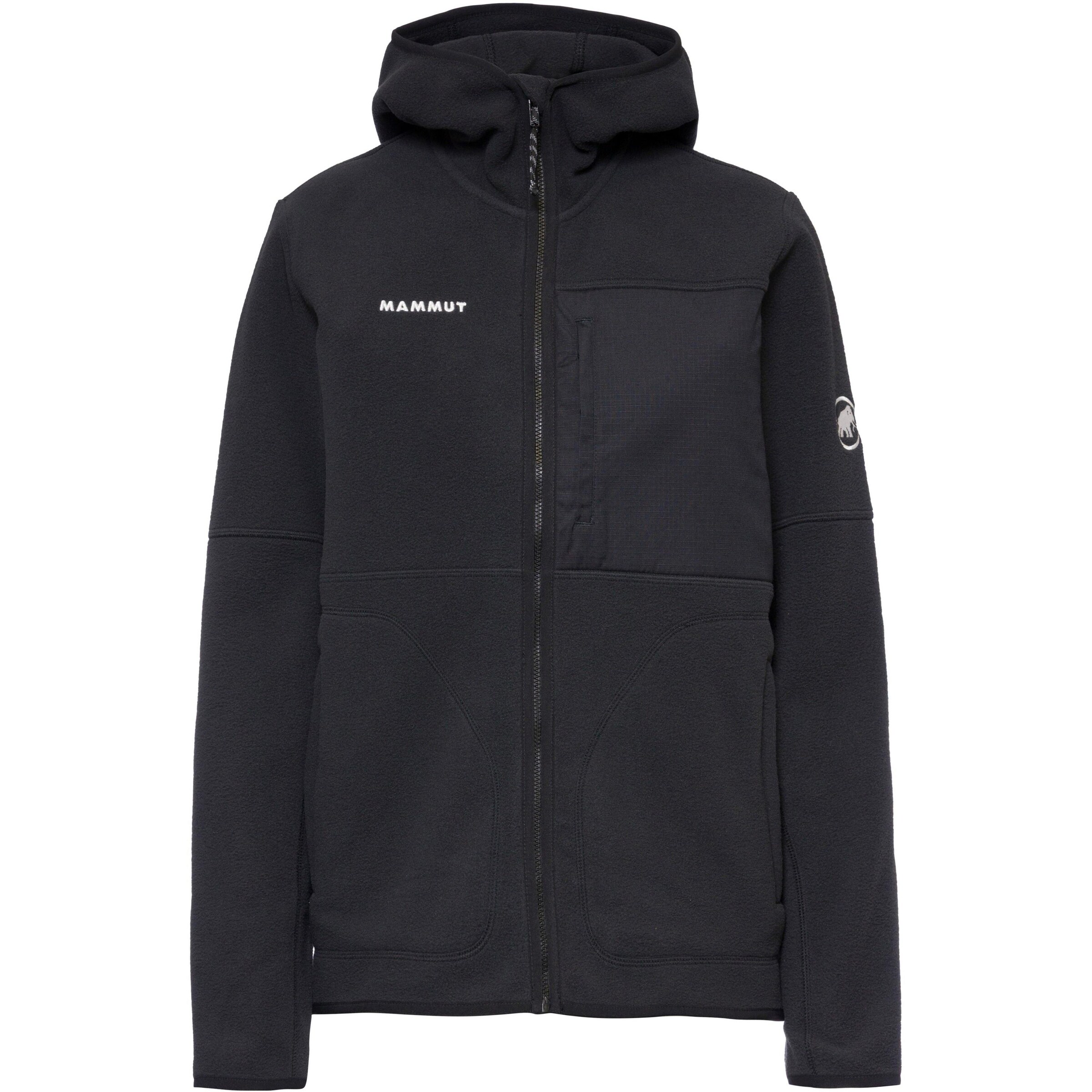 MAMMUT Funktionsfleecejacke 'Tamaro' in Schwarz: Vorderseite