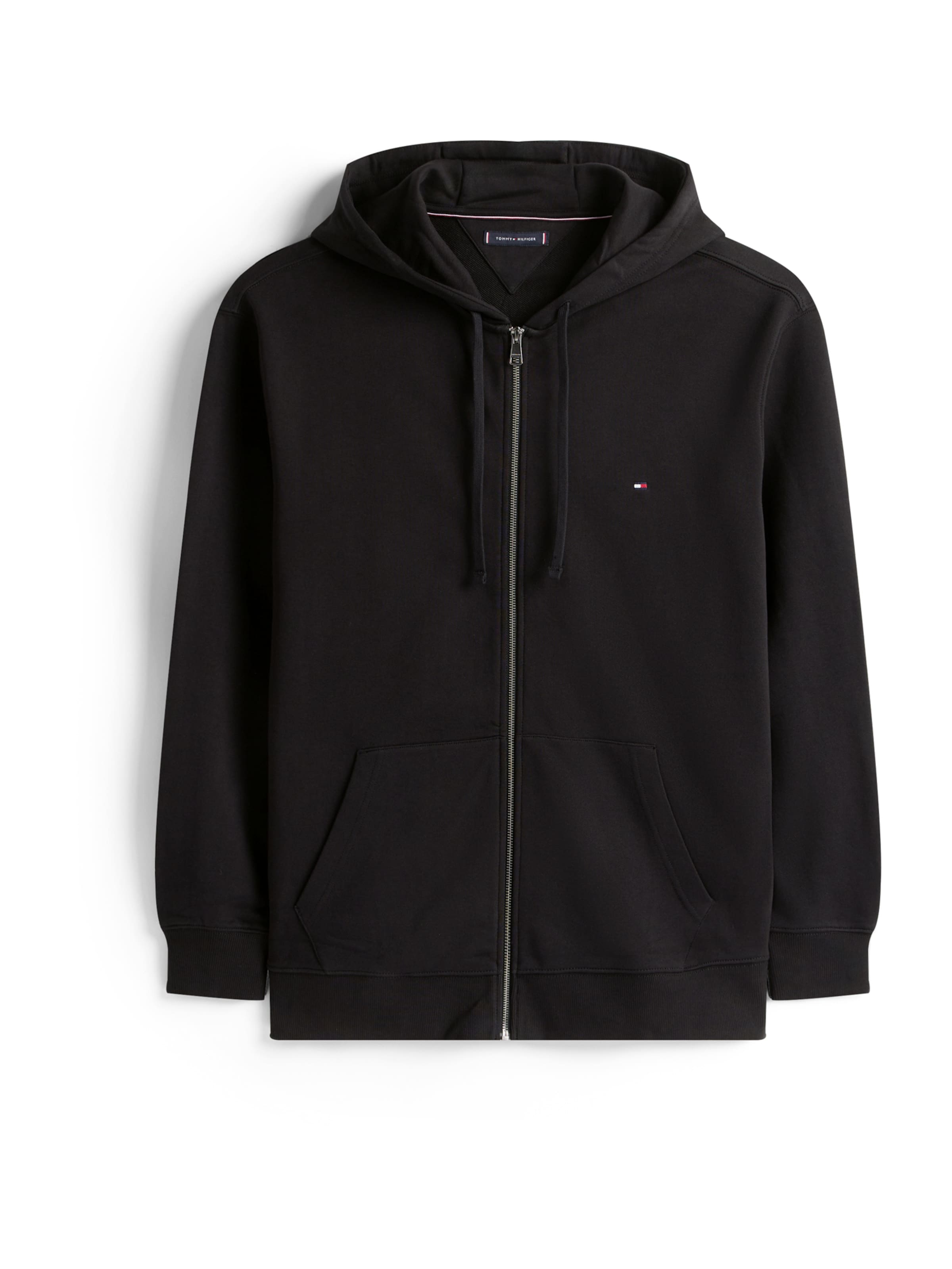 Tommy Hilfiger Big & Tall Bluza rozpinana 'ESSENTIAL' w kolorze czarny: przód